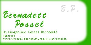 bernadett possel business card